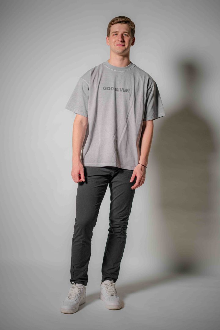 Streetwear Unisex Drop Shoulder Stone Wash T-Shirt